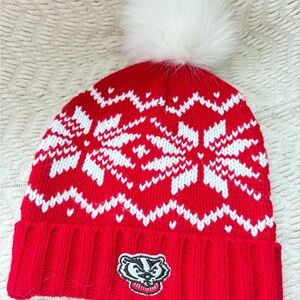 Red and White Kids Winter Hat